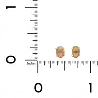14K Yellow Gold Oval Opal Stud Earrings