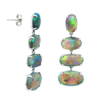 18K White Gold 4 Opal Drop Earring, 18K White Gold, Long's Jewelers