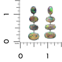 18K White Gold 4 Opal Drop Earring, 18K White Gold, Long's Jewelers