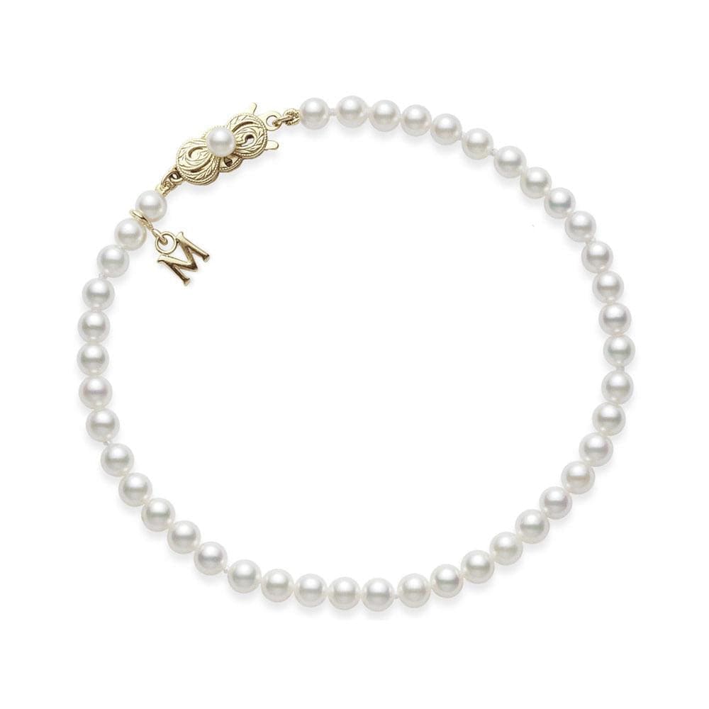 18K Yellow Gold Pearl Bracelet