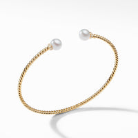 Solari Pearl Bracelet in 18K Yellow Gold with Diamonds