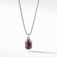 Emerald Cut Amulet with Indian Ruby