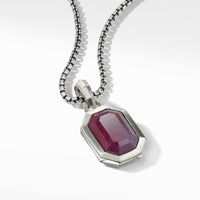 Emerald Cut Amulet with Indian Ruby