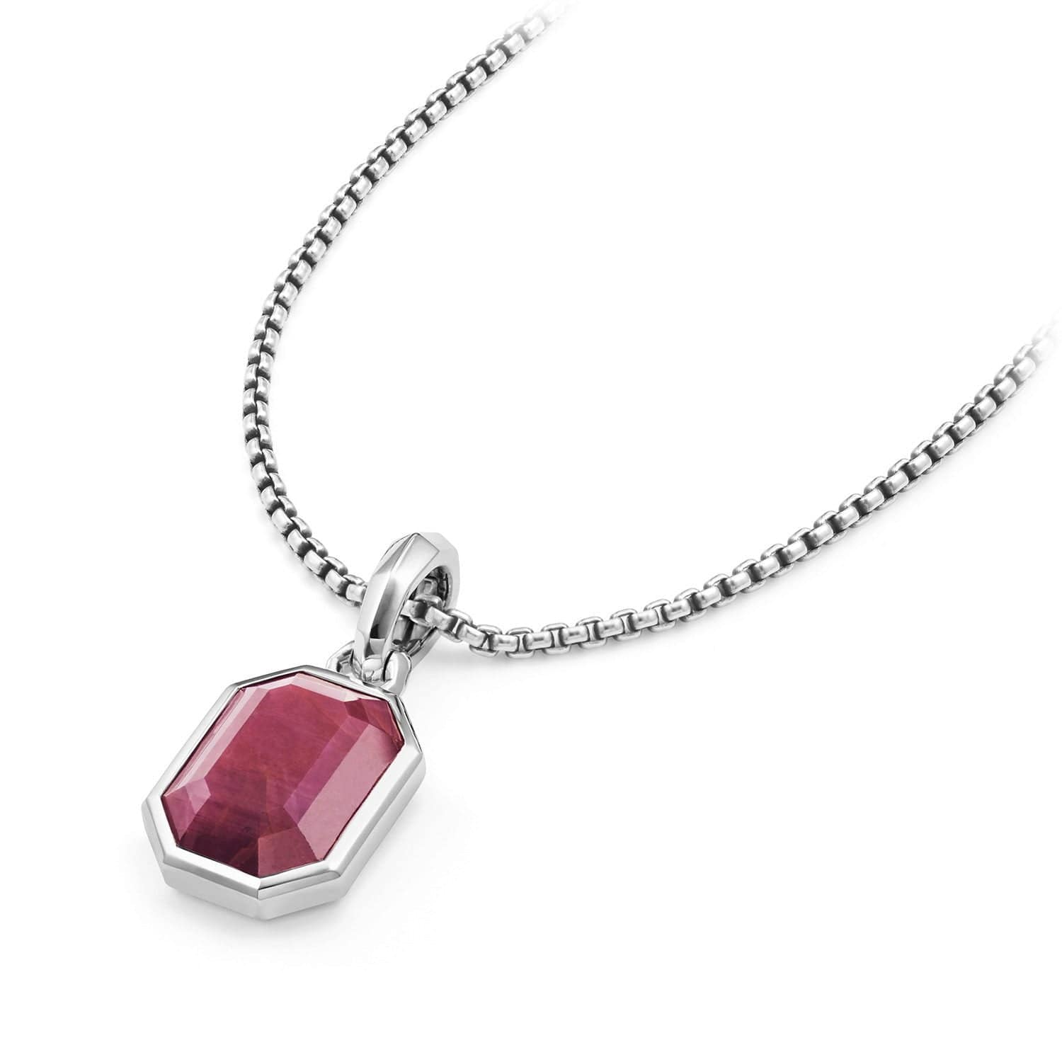 Emerald Cut Amulet with Indian Ruby