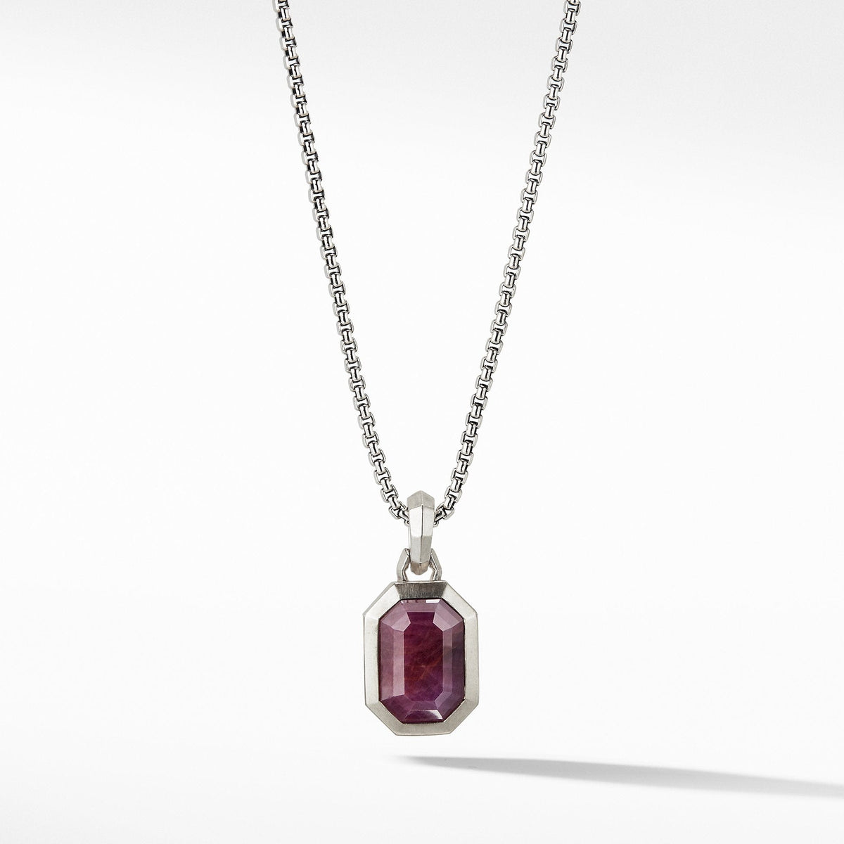 Emerald Cut Amulet with Indian Ruby