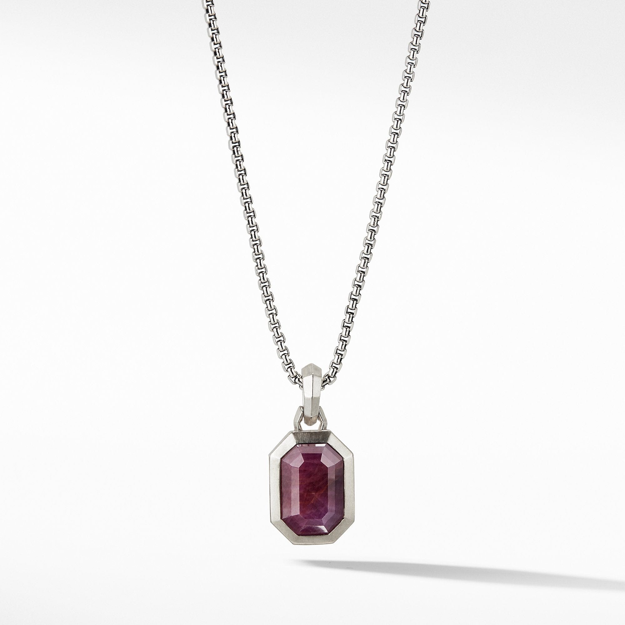 Emerald Cut Amulet with Indian Ruby