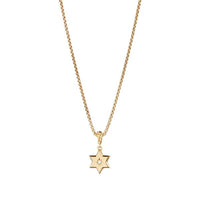 Star of David Pendant in 18K Yellow Gold with Diamonds