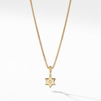 Star of David Pendant in 18K Yellow Gold with Diamonds