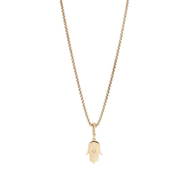 Hamsa Amulet with Diamonds in 18k Gold
