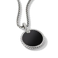 DY Elements® Reversible Disc Pendant with Black Onyx and Mother of Pearl and Pavé Diamonds