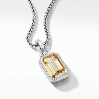 Novella Pendant with Champagne Citrine, Pavé Diamonds and 18K Rose Gold