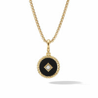 Cable Collectibles® Black Enamel Charm with 18K Yellow Gold and Diamond