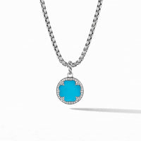 DY Elements® Clover Disc Pendant with Turquoise and Pavé Diamonds, Long's Jewelers