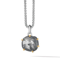 Gemini Amulet with 18K Yellow Gold