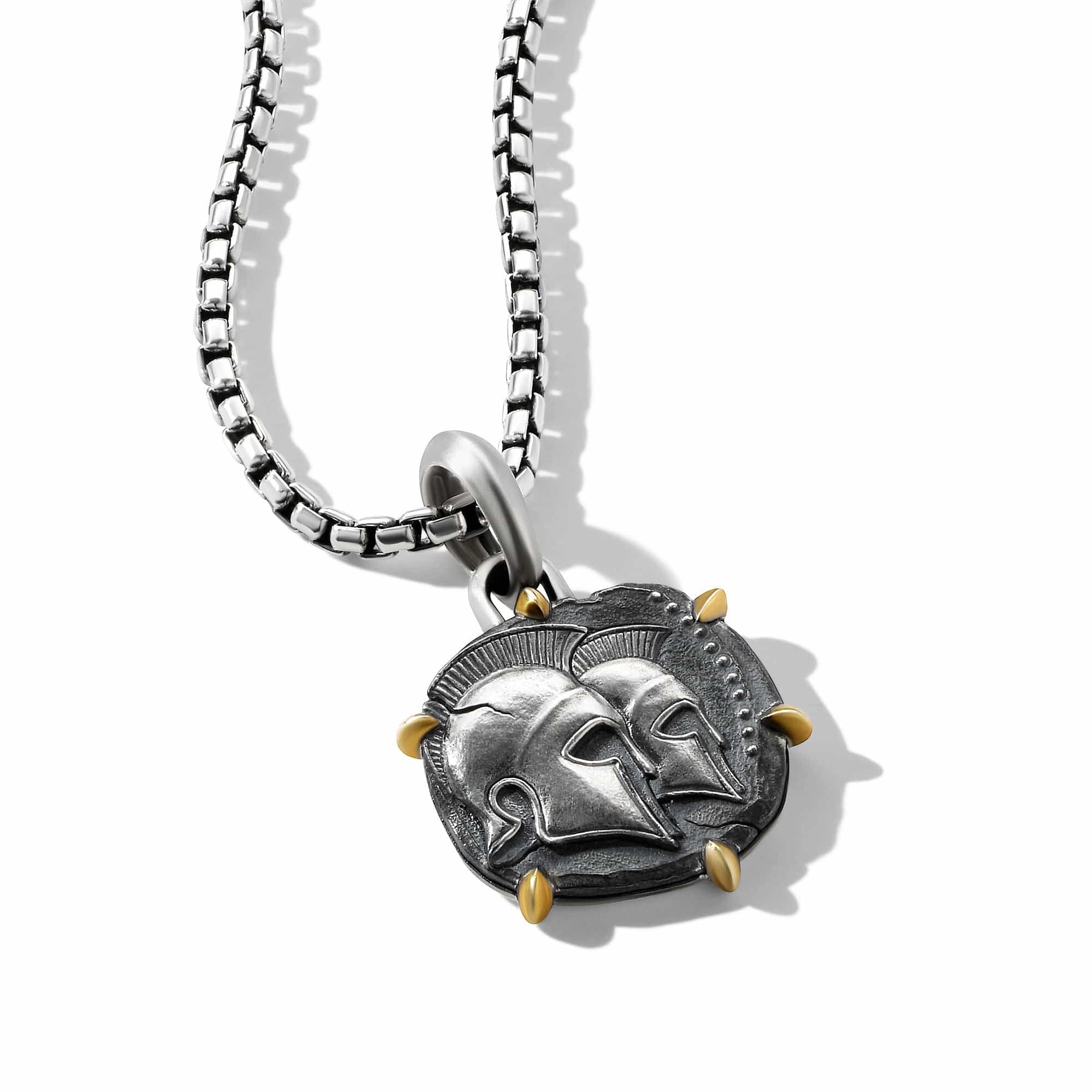 Gemini Amulet with 18K Yellow Gold