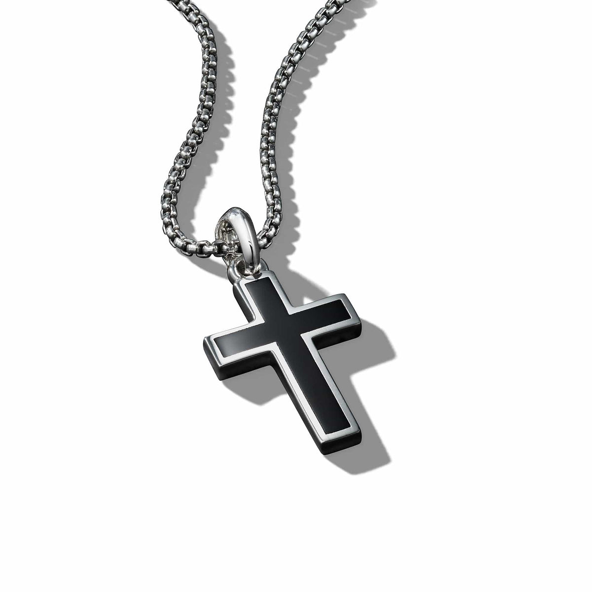 Cross with Black Onyx, Long's Jewelers