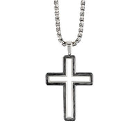 Forged Carbon Cross Pendant