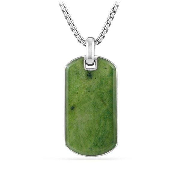 Exotic Stone Tag in Nephrite Jade, 42mm