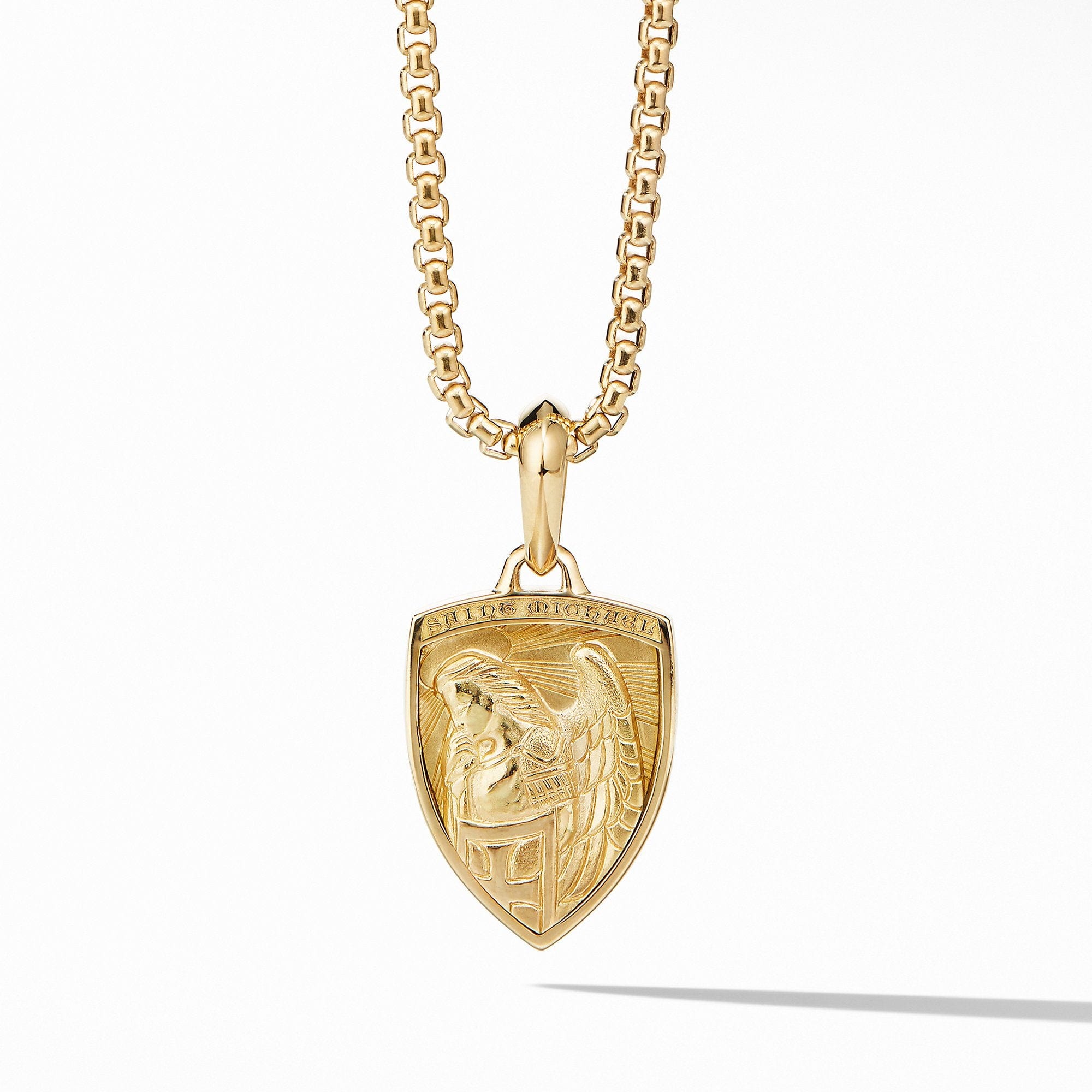 St. Michael Amulet in 18K Yellow Gold
