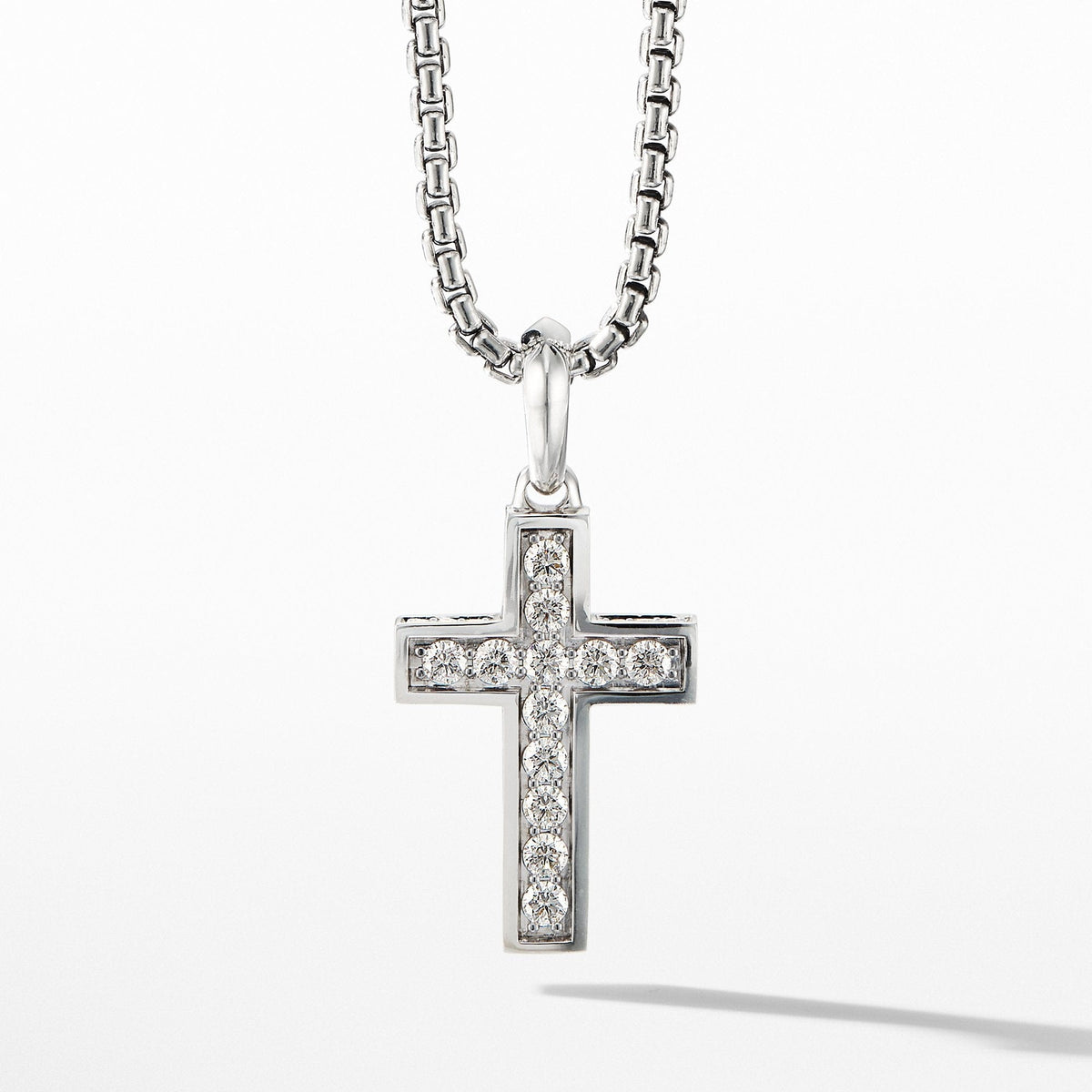 Cross Pendant with Pavé Diamonds
