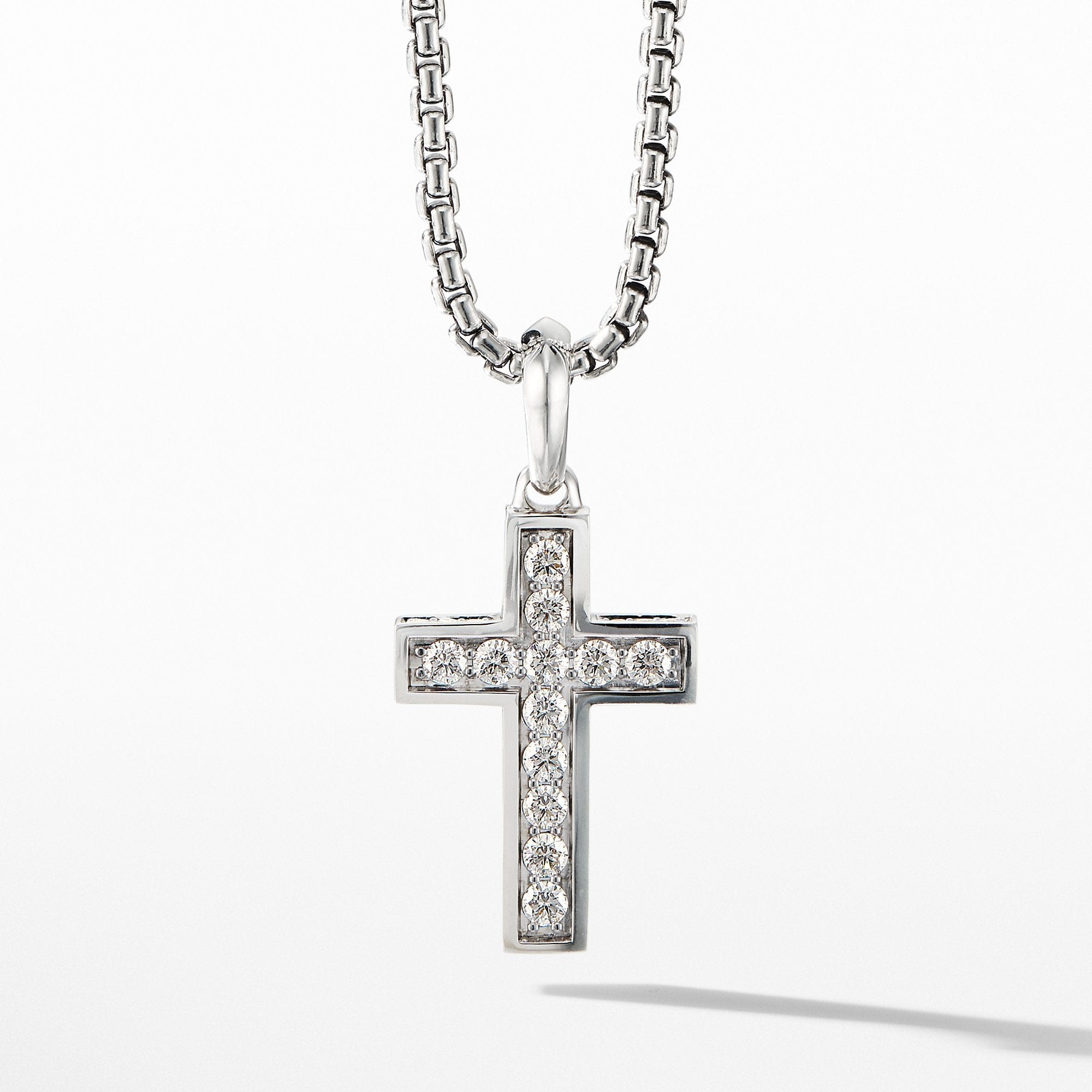 Cross Pendant with Pavé Diamonds