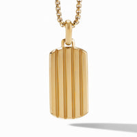 Beveled Tag in 18K Yellow Gold