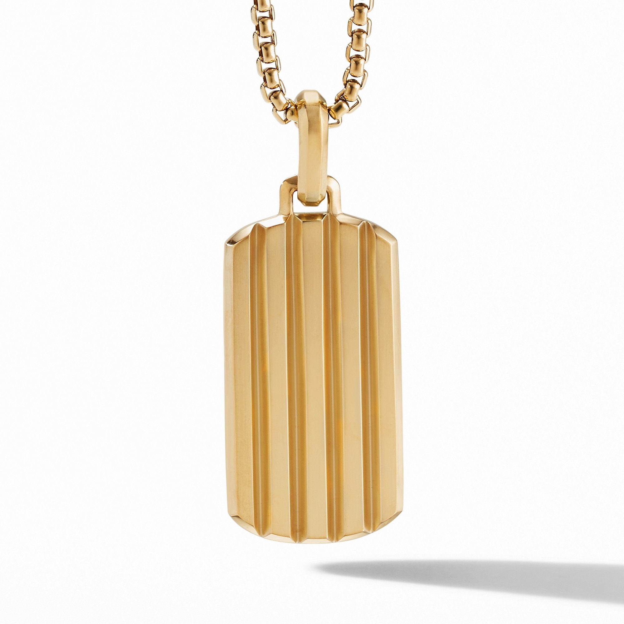 Beveled Tag in 18K Yellow Gold