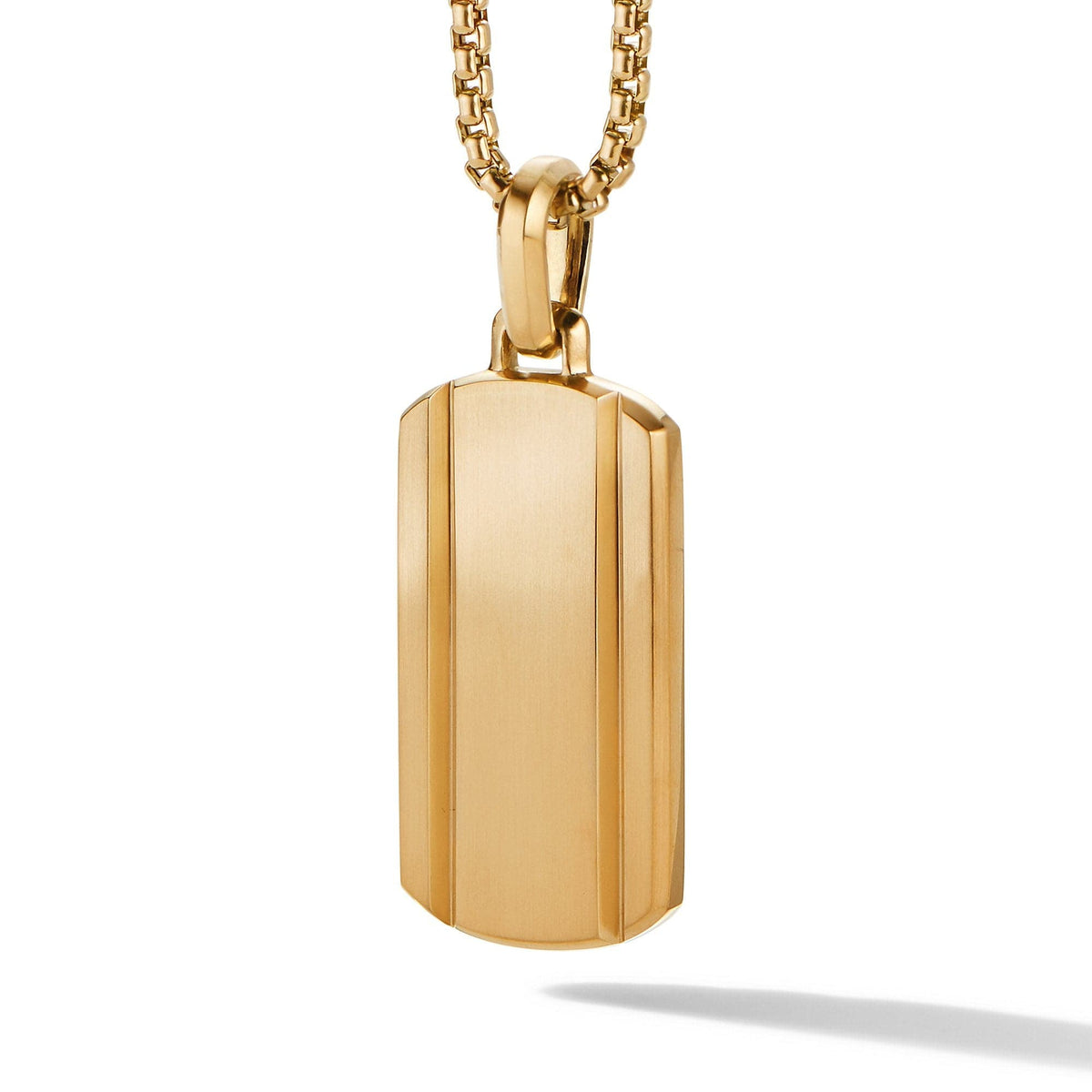 Beveled Tag in 18K Yellow Gold