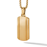 Beveled Tag in 18K Yellow Gold