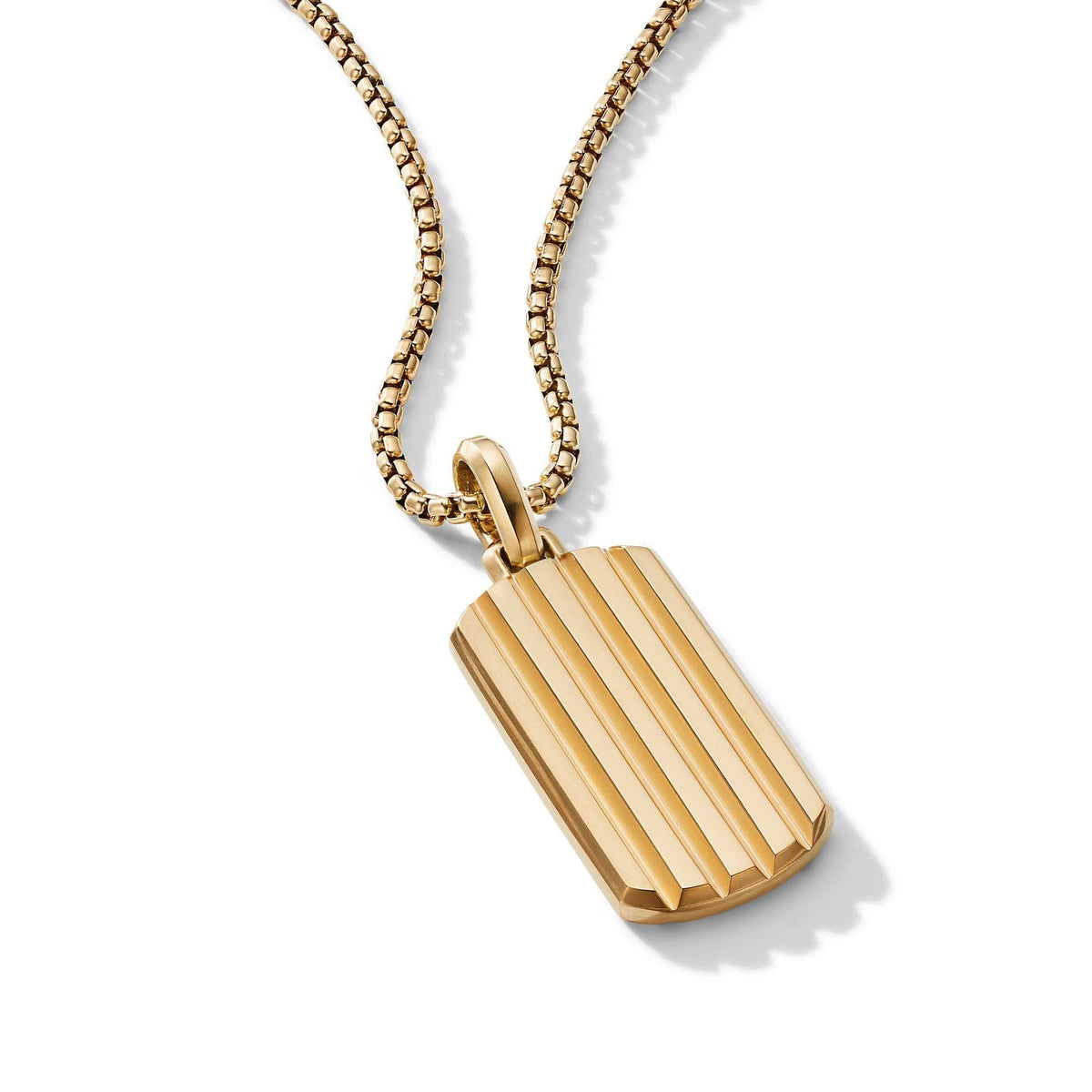 Beveled Tag in 18K Yellow Gold