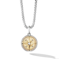 Maritime® Compass Amulet with 18K Yellow Gold and Center Diamond