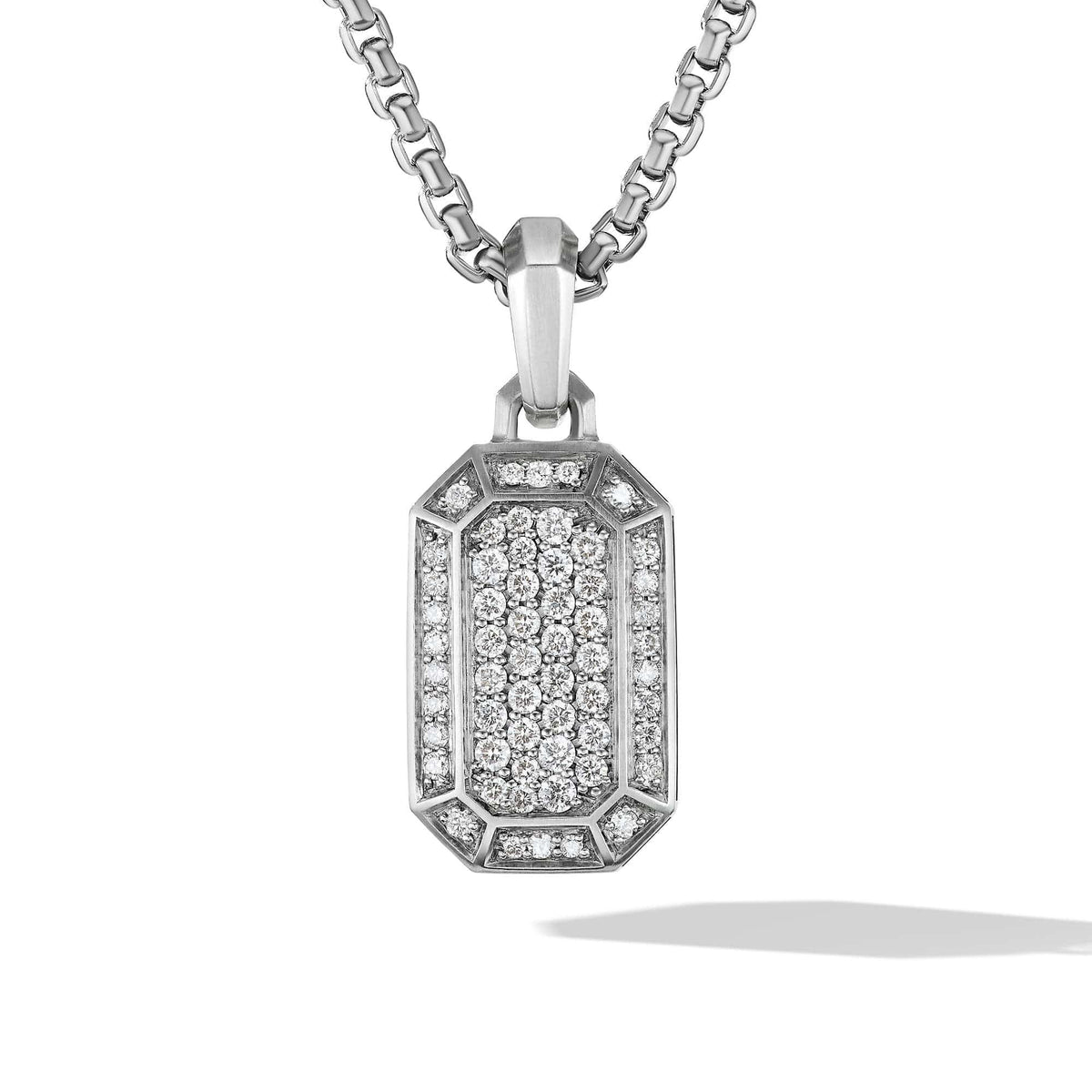 Streamline® Amulet with Pavé Diamonds, Sterling Silver, Long's Jewelers