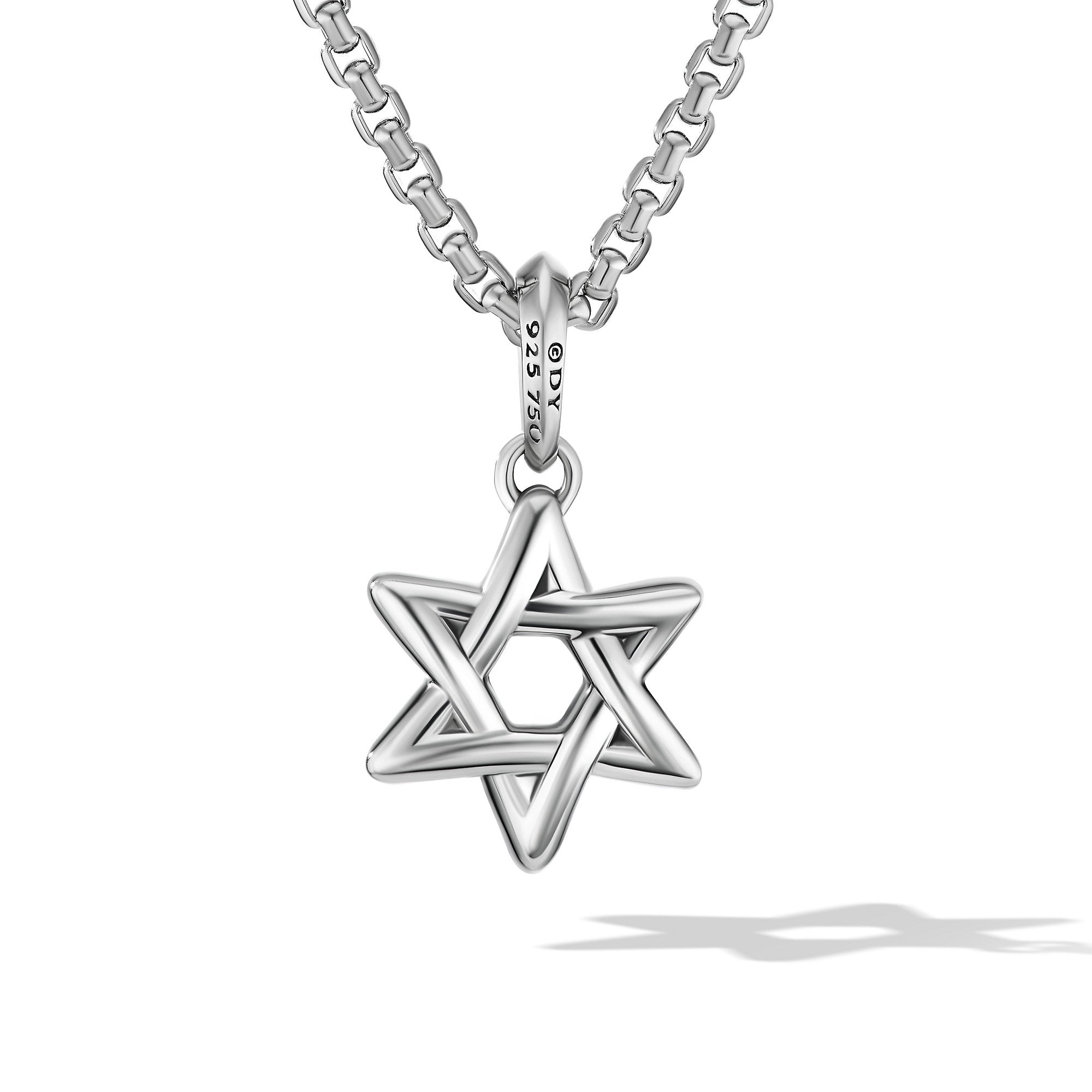 Cable Classics Star of David Amulet with 18K Yellow Gold, Sterling Silver, Long's Jewelers