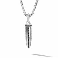 Empire Amulet with Pavé Black Diamonds, Sterling Silver, Long's Jewelers