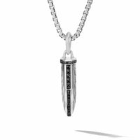Empire Amulet with Pavé Black Diamonds, Sterling Silver, Long's Jewelers