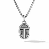 Cairo Amulet in Sterling Silver with Black Onyx and Pavé Black Diamonds