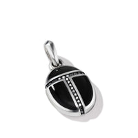 Cairo Amulet in Sterling Silver with Black Onyx and Pavé Black Diamonds