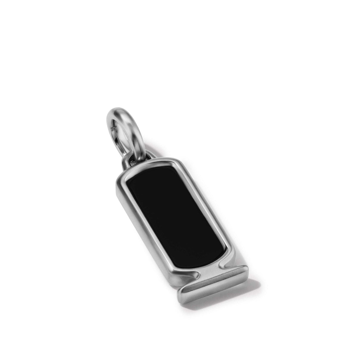 Cairo Cartouche Amulet in Sterling Silver with Black Onyx
