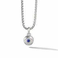 Evil Eye Amulet In Sterling Silver with Lapis