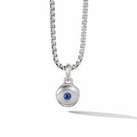 Evil Eye Amulet In Sterling Silver with Lapis