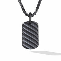 Sculpted Cable Tag in Black Titanium