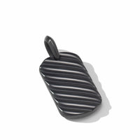 Sculpted Cable Tag in Black Titanium