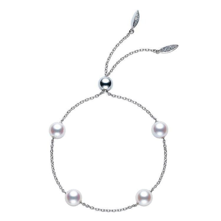 18K White Gold Pearl Bracelet