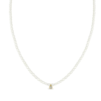 Zoe Chicco 14K Yellow Gold Pearl Bead Diamond Necklace