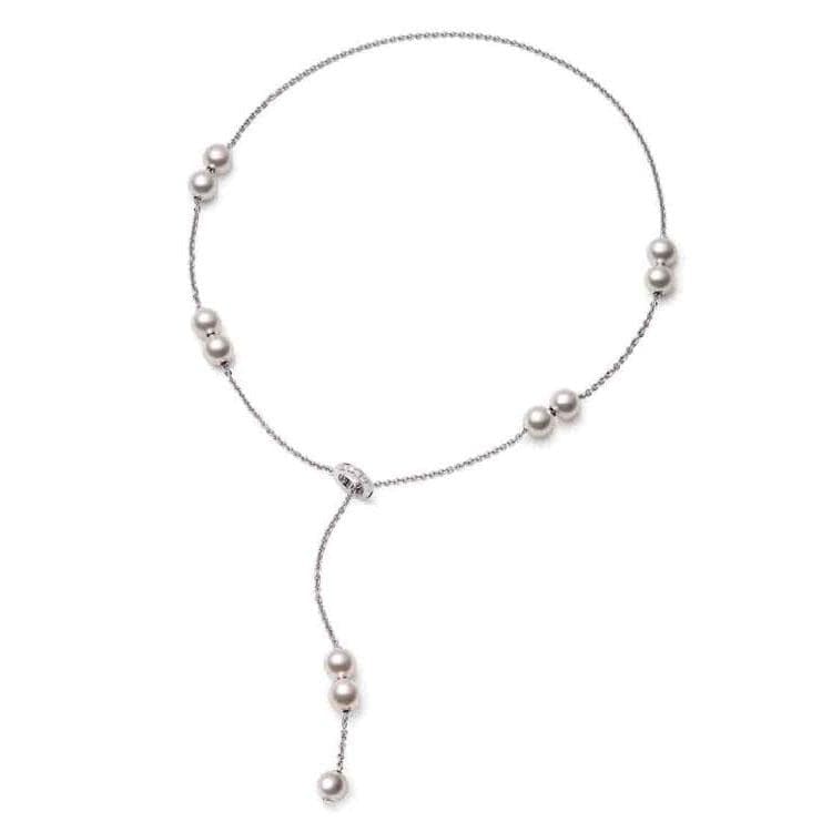 18K White Gold Pearl Necklace