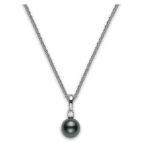 Mikimoto 18K Yellow Gold Black South Sea Pearl Pendant