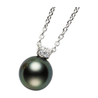 18K White Gold Black South Sea Pearl Pendant