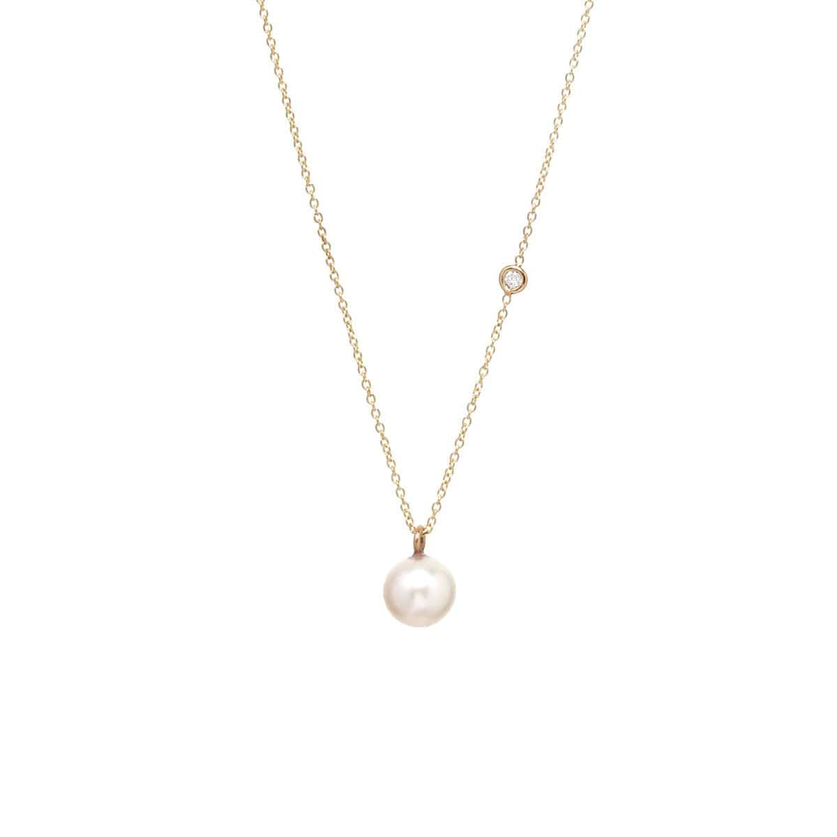 14K Yellow Gold Pearl Necklace
