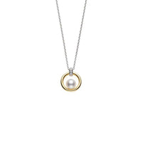 Mikimoto 18K Yellow Gold Pearl Circle Pendant