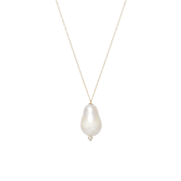 14K Yellow Gold Freshwater Cultured Baroque Pearl Necklace
